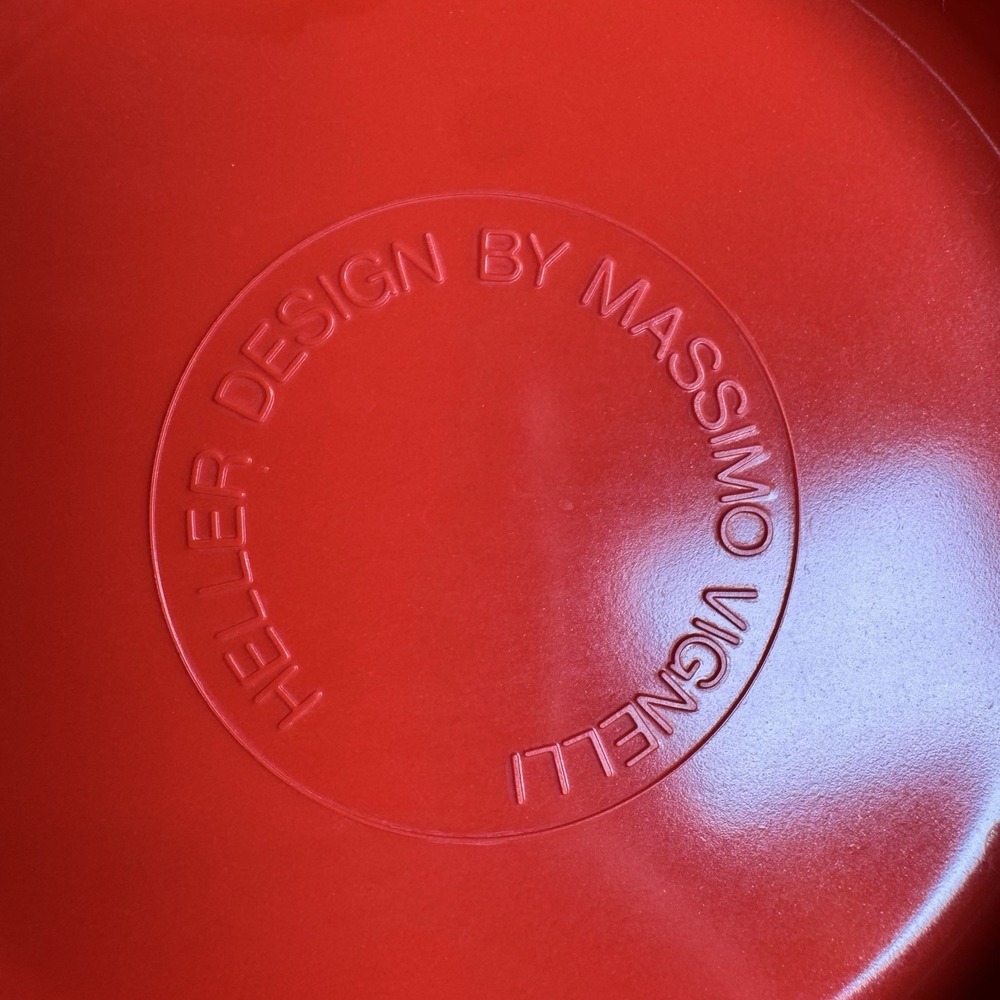Vtg Heller Design By Massimo Vignelli, 2 Dinner Plates, 2 Bowls, Yellow & Red - Picture 8 of 8